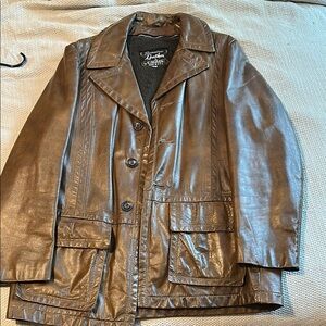 Vintage Brown Leather Jacket